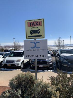 Always available for all your airport needs. Follow the sign to your waiting taxi.