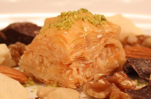 A close up of our Original Cashew Baklava