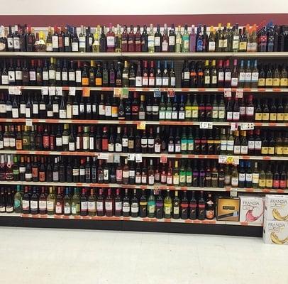 large selection of wine (Michigan wines)