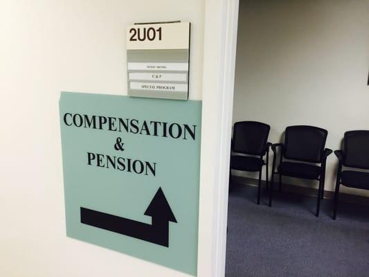 Compensation & pension on the 2nd floor.