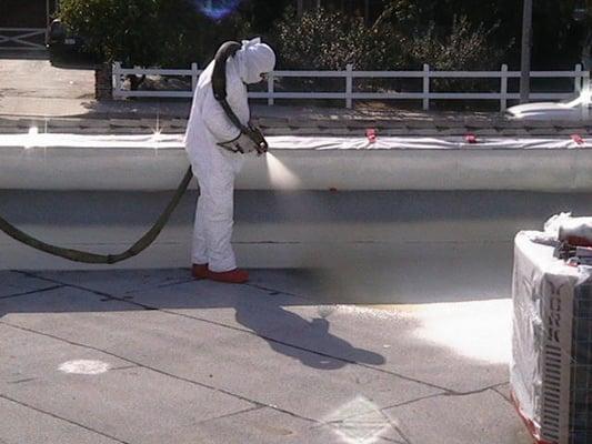 Spray Foam roofing application