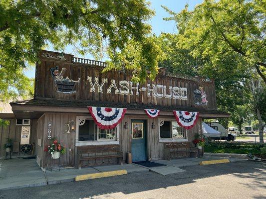 Coolest looking laundry room and shower room building ever!