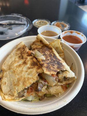 Steak quesadilla - hit the spot