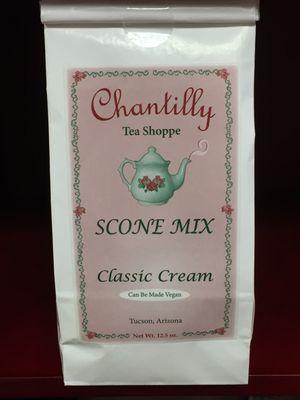 A variety of scone mixes, lemon curd and loose-leaf teas available.