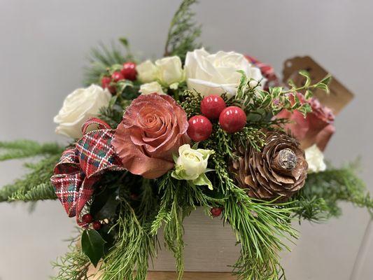 Christmas Centerpiece by Coram Florist