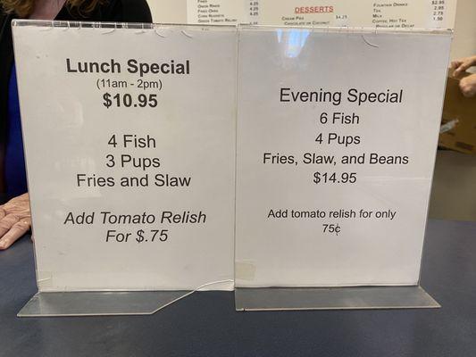 Lunch specials