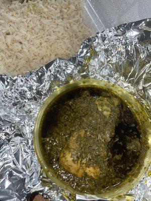 Small Cassava leaf Combo Plate