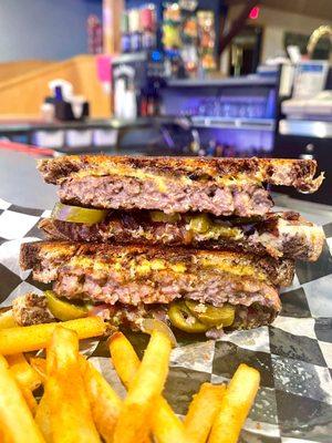 Patty Melt (add jalapeños)