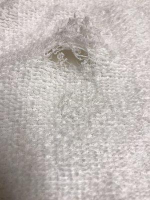 Holes in towels