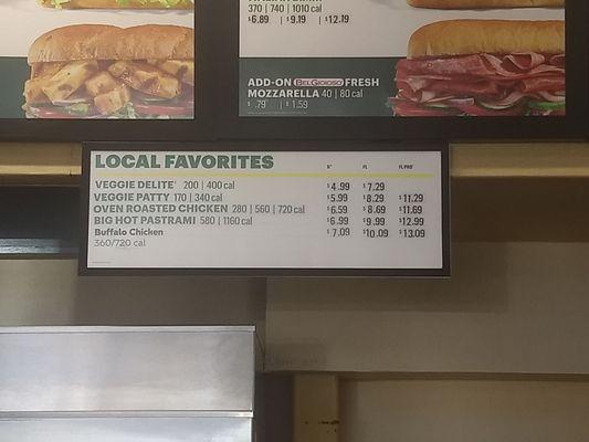 I didn't see the pastrami on the menu board except here