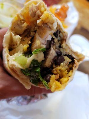 Chicken burrito