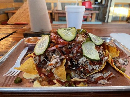 Pulled Pork BBQ Nachos