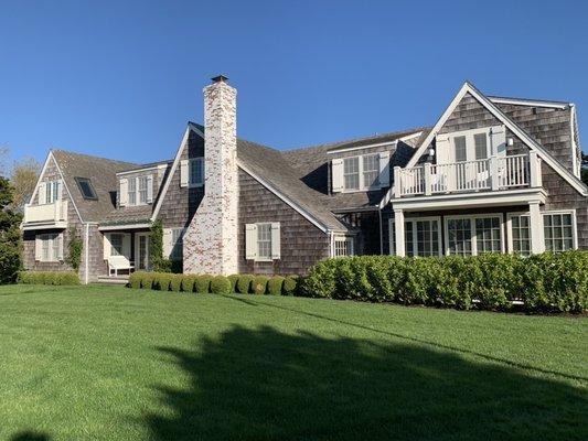 Before professional cedar restoration in beautiful Sagaponack N.Y.