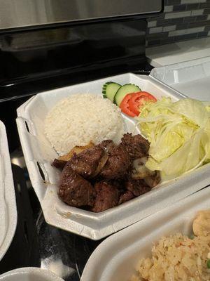 Diced Steak Rice Plate