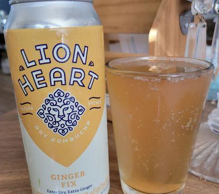 The awesome Ginger Fix Kombucha from Lion Heart!