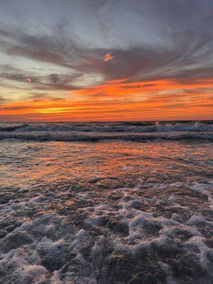 Last night sunset on their beach!