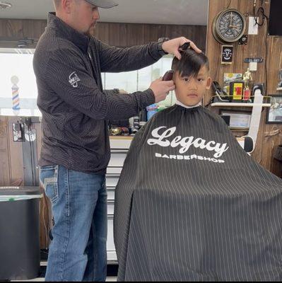 How he treated the boy poorly. Watch out for who doesn't know about this Legacy Barbershop owner Kolby Balcom. Don't let your kids near him