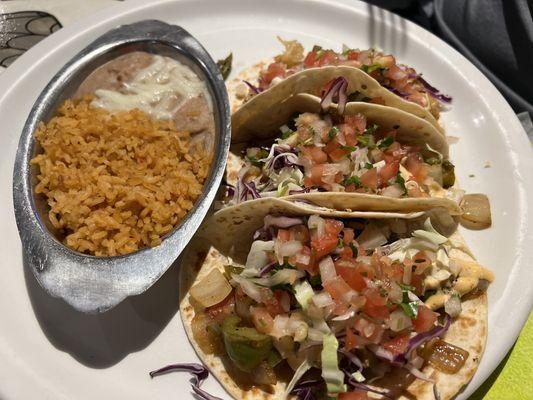 Shrimp taco plate