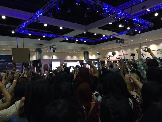 GOT7 on stage...how many selfie sticks are there in this pic？