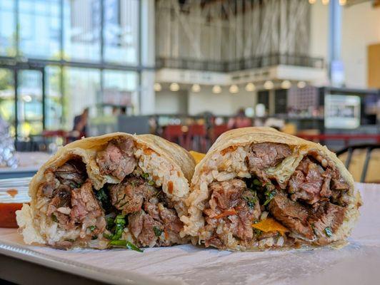 Burrito Hanger Steak with tender meat