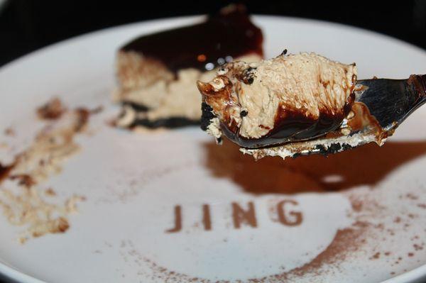 The Cappuccino Mousse Pie was made with decadent chocolate cappuccino mousse, vanilla and fudge.