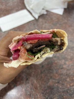 Beef Shawarma sandwich