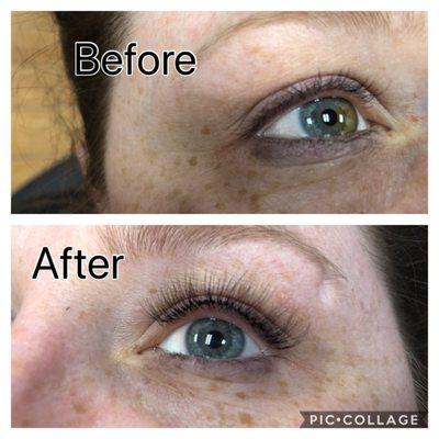 Cluster mink lash extensions