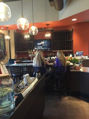 The wine and beer bar at Dunn Bros.