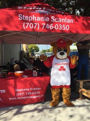 Our State Farm Bear getting involved in the community!