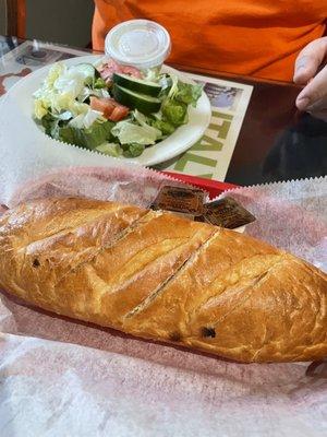 Bread and salad