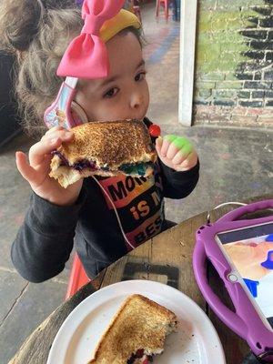 Rainbow grilled cheese