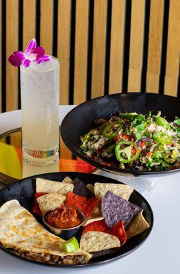 New Fall Menu Items, including new salads, quesadilla options with chips and salsa, and more!