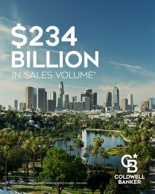 $234 billion in sales volume* isn't just a number--it's the success Coldwell Banker® agents achieved in 2023. *Combined Agent Sales Volume.