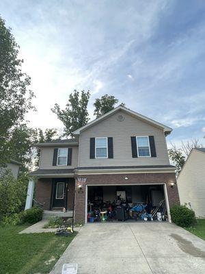 2-Story install! GAF Cedar Falls shingles with black 750 Box Vent system.