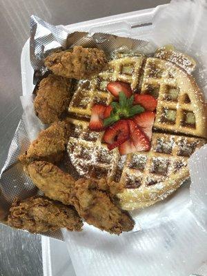 Chicken and waffles