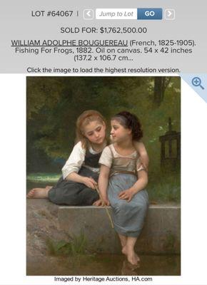 Outstanding William Adolphe Bouguereau painting