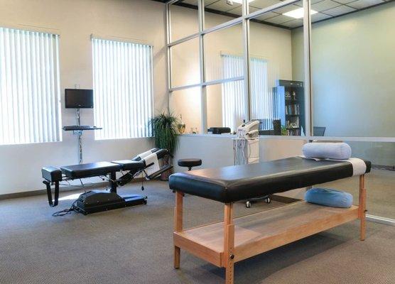 Chiropractic treatment room