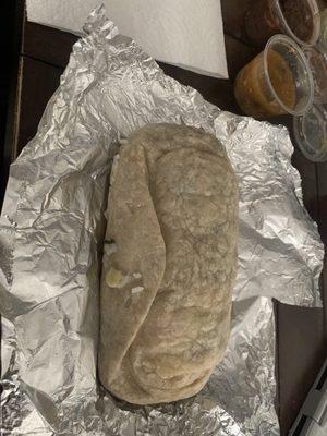 Chunky steak burrito