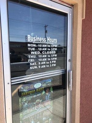 Business hours