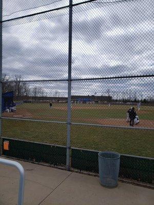 Stormer Baseball Field, MATC hosting College of DuPage on a cold April Saturday.