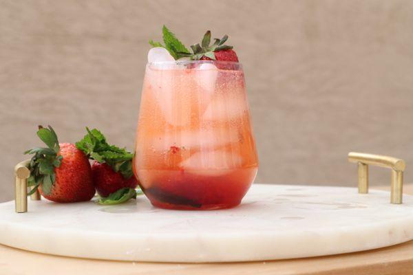 Strawberry summer cocktail