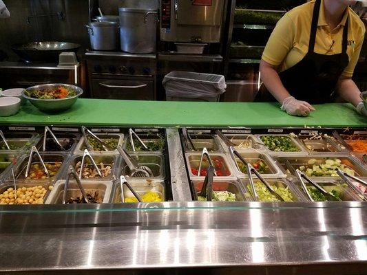 Set up almost like Chipotle...but for salads, soups, & wraps!!