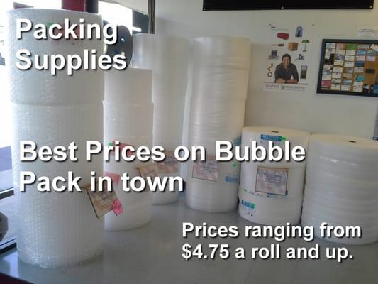 Our bubble rolls range in price from $14.95 for 125' to $48.95 for 300 feet (24" wide).