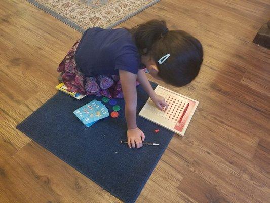 Multiplication, montessori style.