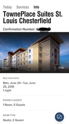 Reservation with 5 guests.  Marriott properties will not allow you to reserve rooms if they cannot accommodate the number of guests.