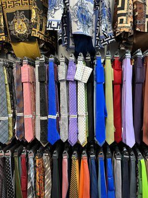 A gazillion neck ties!  More beautiful jackets above the ties!