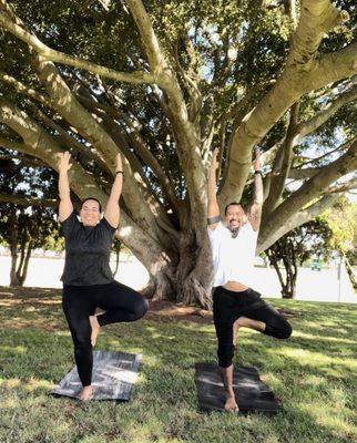 Yoga in the park