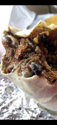 Mesquite pork burrito