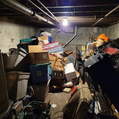 Basement cleanout before