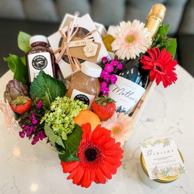 Mother's Day mimosa basket